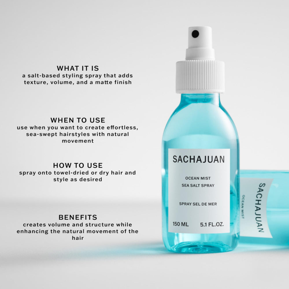 SACHAJUAN spray action misting onto hair to create instant texture and grip