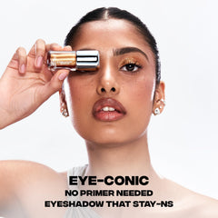 Sacheu used as eyeliner fine line demo showing sharp definition and longwear