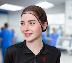 SAFEKO 18-inch hairnet next to ruler illustrating fit and generous internal room