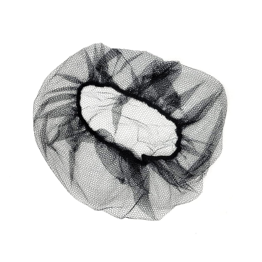 SAFEKO hair net beside ruler showing 21-inch diameter for roomy fit