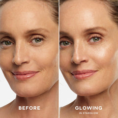 Saie Glowy Super Gel texture close-up highlighting smooth hydrating gel sheen