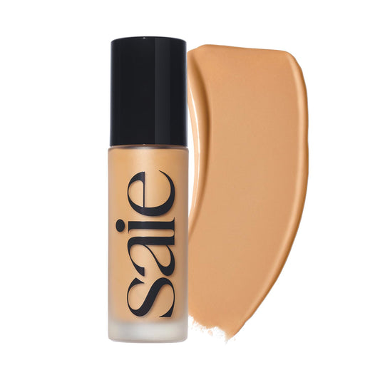 Saie front bottle showing shade 16 and luminous finish benefit