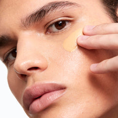 Saie texture swatch demonstrating dewy serum-pigment blend benefit