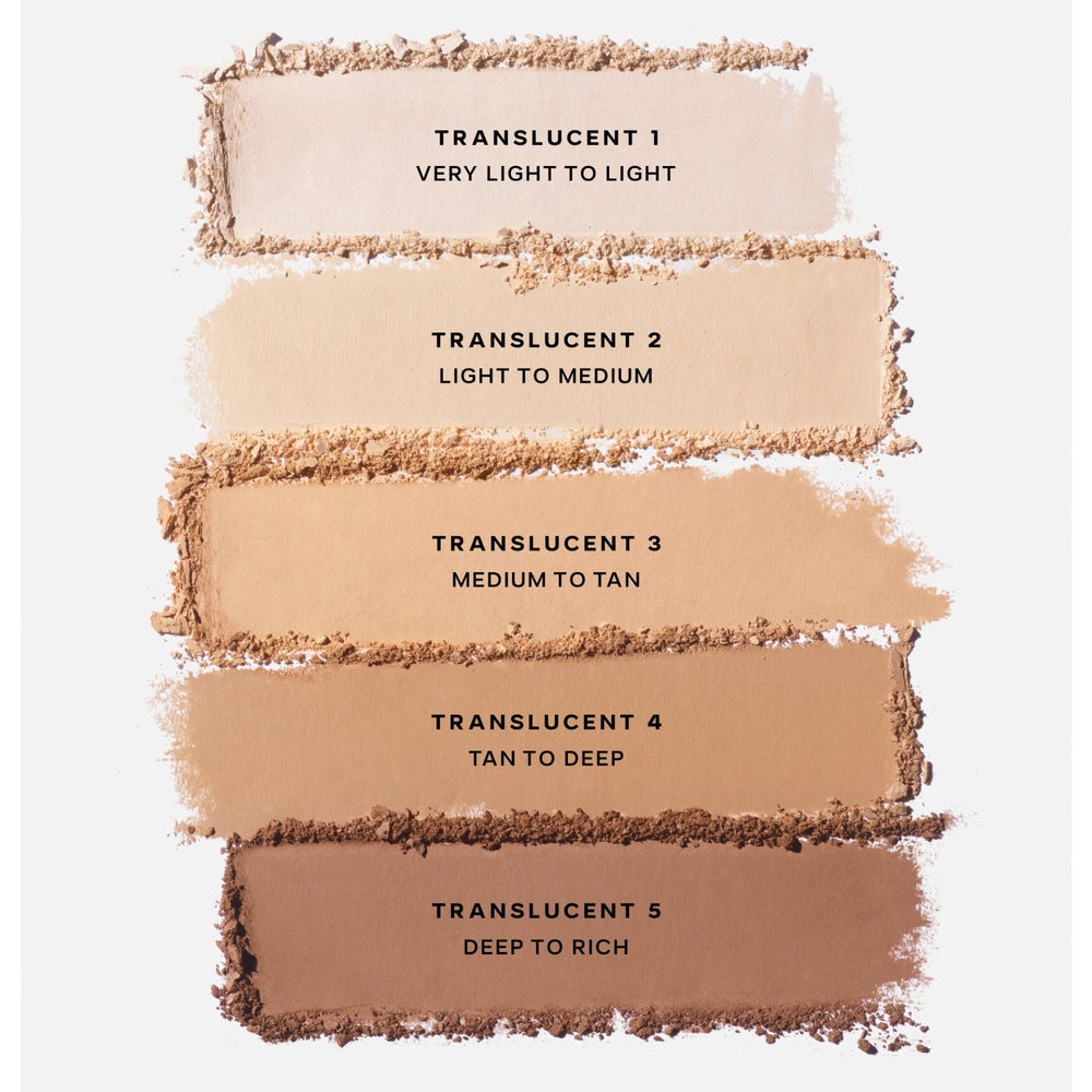 Saie pan with shade label highlighting translucent 1 for light tones
