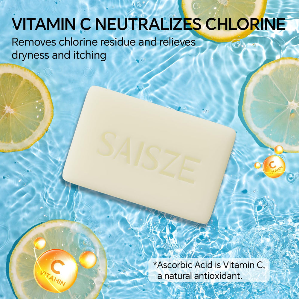 SAISZE soap bar held in hand to show size and travel-friendly convenience