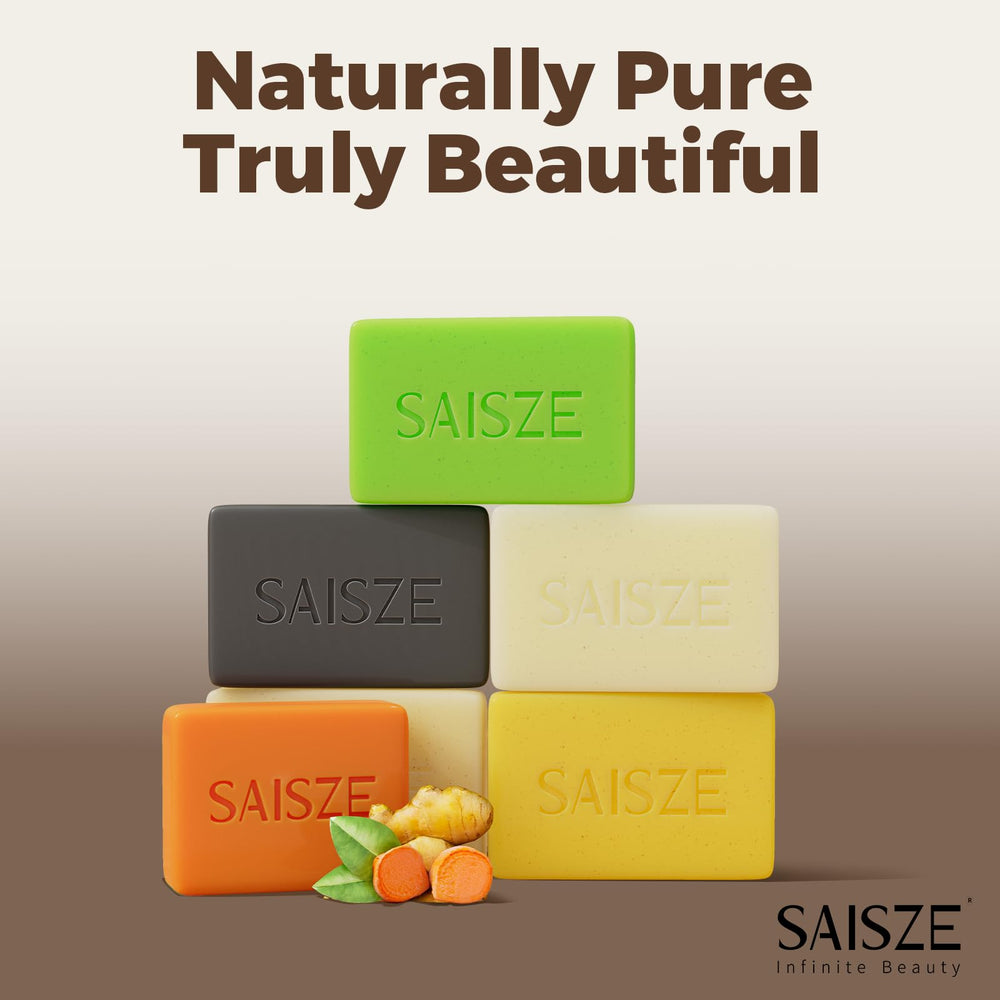 SAISZE bathroom lifestyle shot showing the soap as part of a clean routine