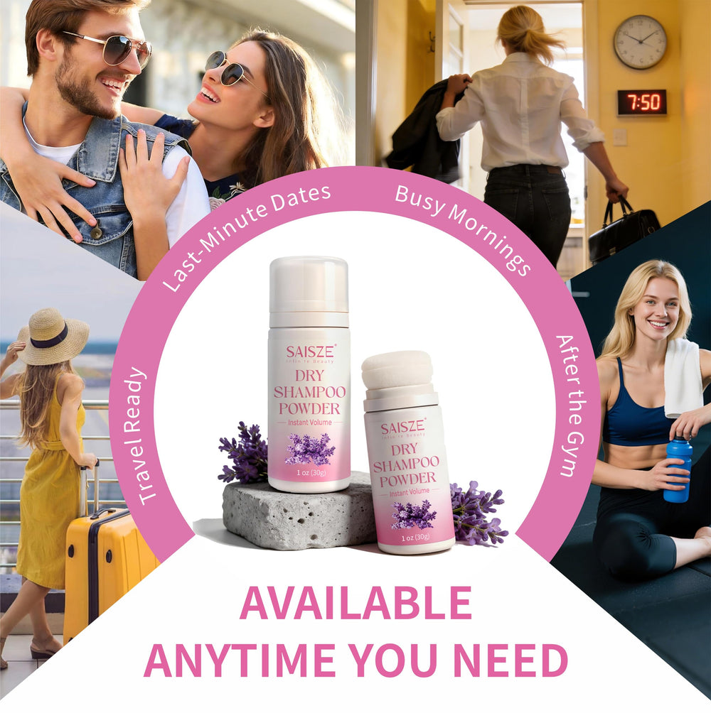 SAISZE lifestyle morning routine scene showing quick refresh between washes
