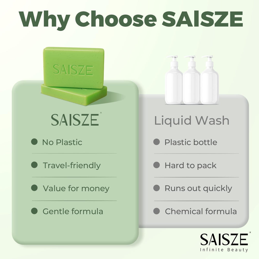 SAISZE soap bar drying on draining dish to extend shelf life