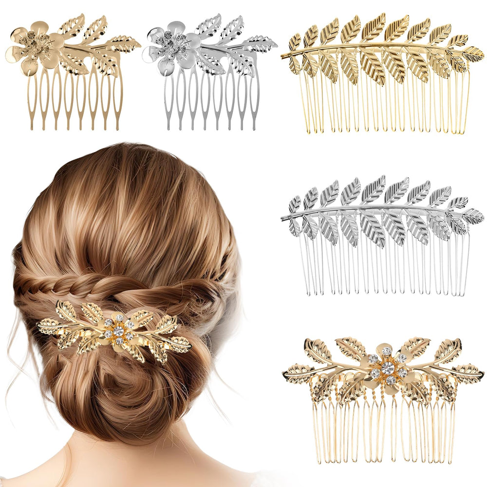 salbsever front view of gold and silver combs showing design and benefit of coordinated styling