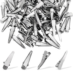 salbsever front view of 100 silver clips showing neat uniform finish and quantity benefit