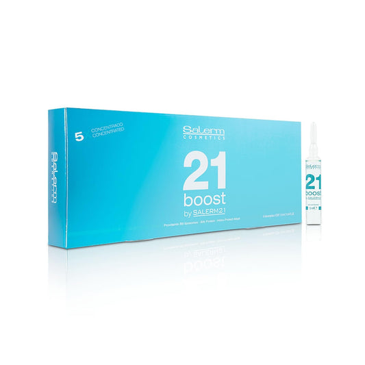 SALERM front packaging showing eight ampoules and product benefit
