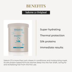 SALERM texture close-up showing silk-protein cream for smoothness benefit