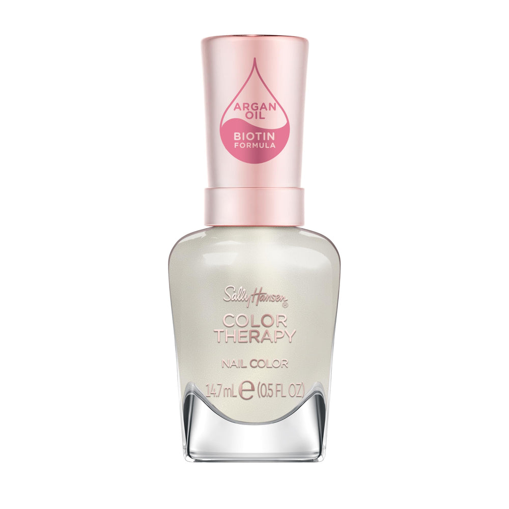 Sally Hansen bottle front view shows pearlescent shade and salon finish