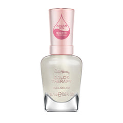 Sally Hansen bottle front view shows pearlescent shade and salon finish