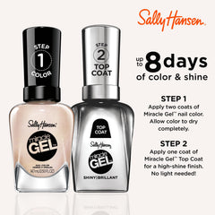 Sally Hansen brush stroke close-up showing smooth opaque coverage benefit