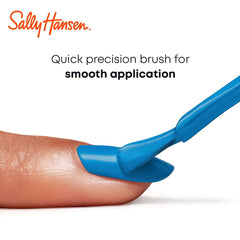 Sally Hansen painted nail on model showing gel-like shine and salon finish