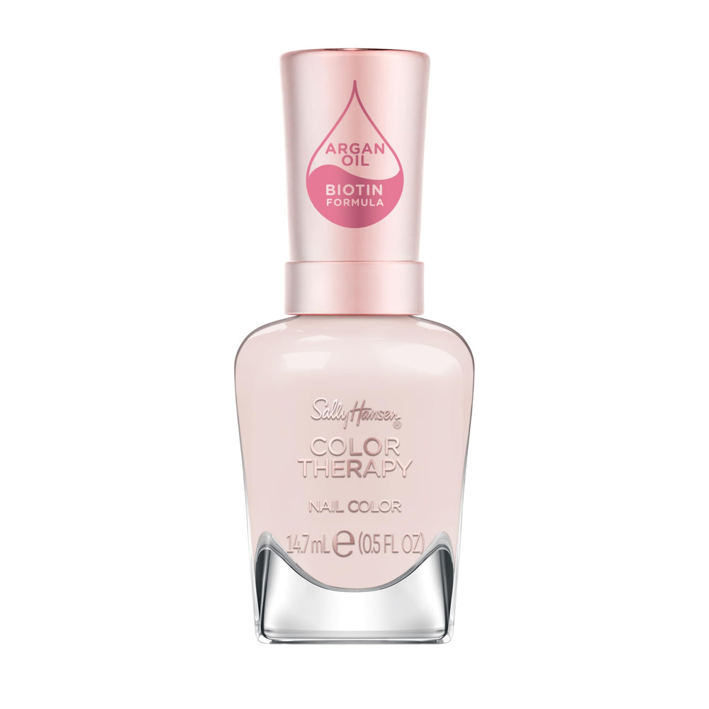 Sally Hansen bottle front showing Bare Kiss shade and glossy finish benefit