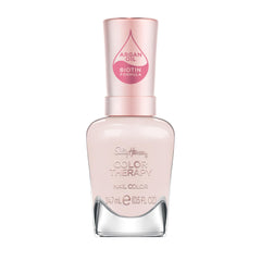 Sally Hansen bottle front showing Bare Kiss shade and glossy finish benefit