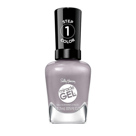 Sally Hansen bottle front view showing Fog-et Me Not shade and salon finish