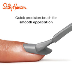 Sally Hansen bottle paired with Shiny Topcoat showing sealed high-gloss protection