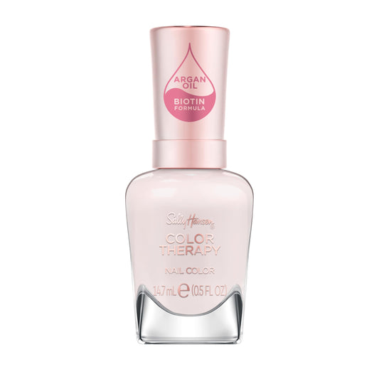 Sally Hansen bottle front view showing 127 No Hesitations and glossy finish benefit