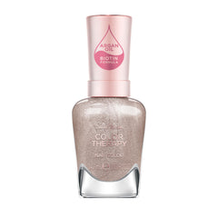 Sally Hansen bottle front view showing khaki beige polish and glossy finish