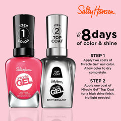 Sally Hansen brush stroke of Electric Pop showing smooth application and coverage