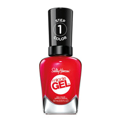 Sally Hansen front bottle showing scarlet Red Eye and glossy finish