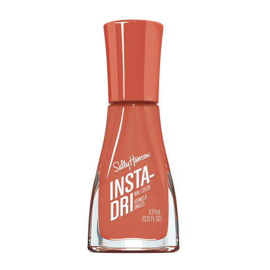 Sally Hansen front packaging showing coral peach polish and glossy finish