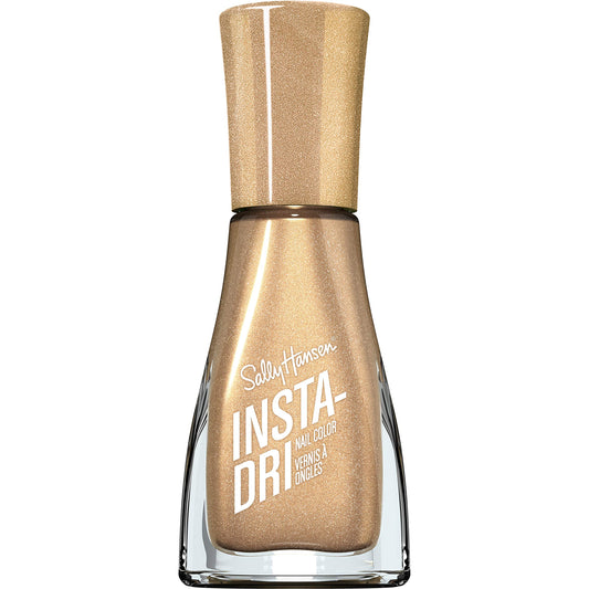 Sally Hansen Go For Gold front view showing rich gold color and glossy benefit