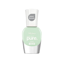 Sally Hansen bottle front view showing mint polish and plant-based promise