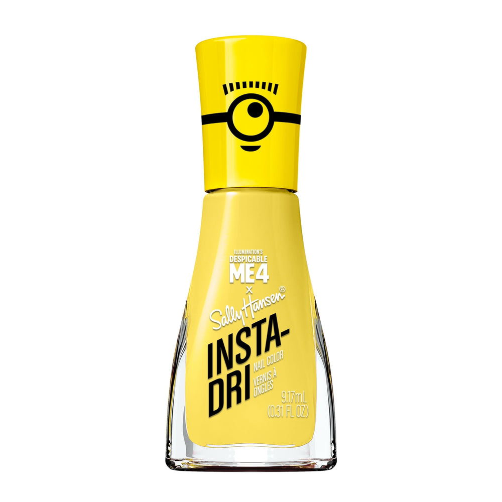 Sally Hansen 770 Hella Yella front bottle showing vibrant yellow shade and label - fast application benefit