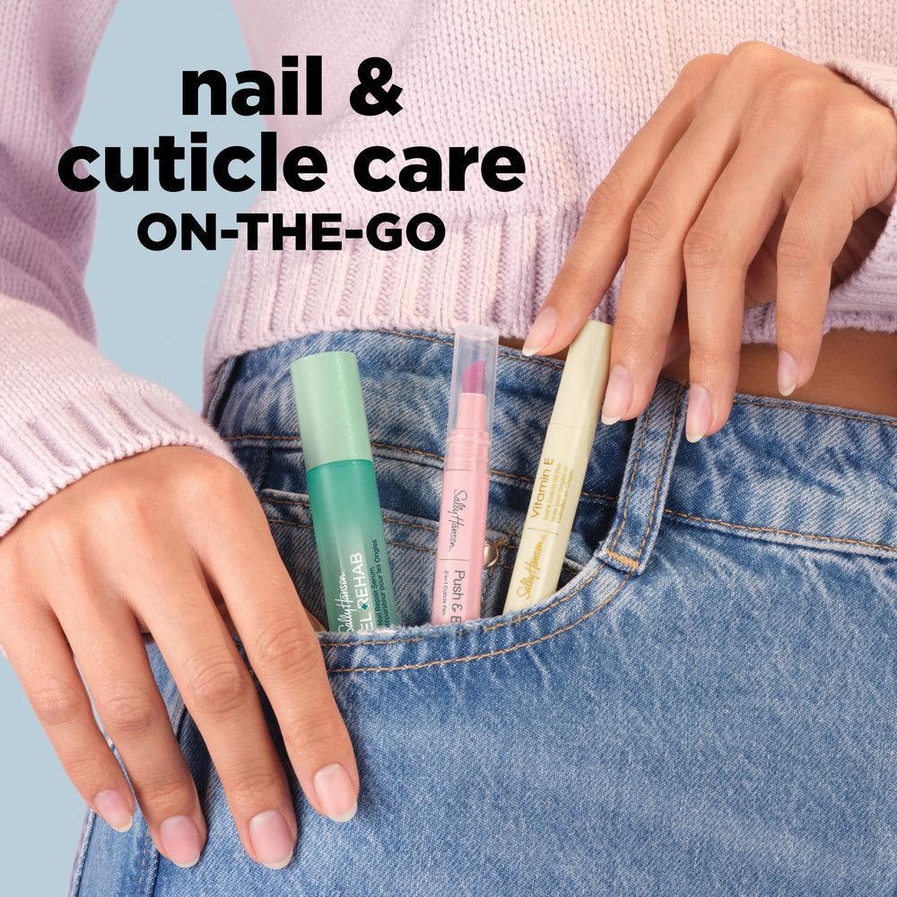 Sally Hansen ingredients label detail highlighting keratin and samphire extract