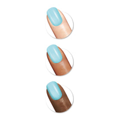 Sally Hansen brush applying "I Want Kisses" stroke demonstrating smooth application