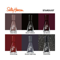 Sally Hansen lifestyle hand holding clutch showing polished nails and long-lasting benefit