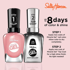 Sally Hansen brush applying polish demonstrating smooth, even coverage benefit