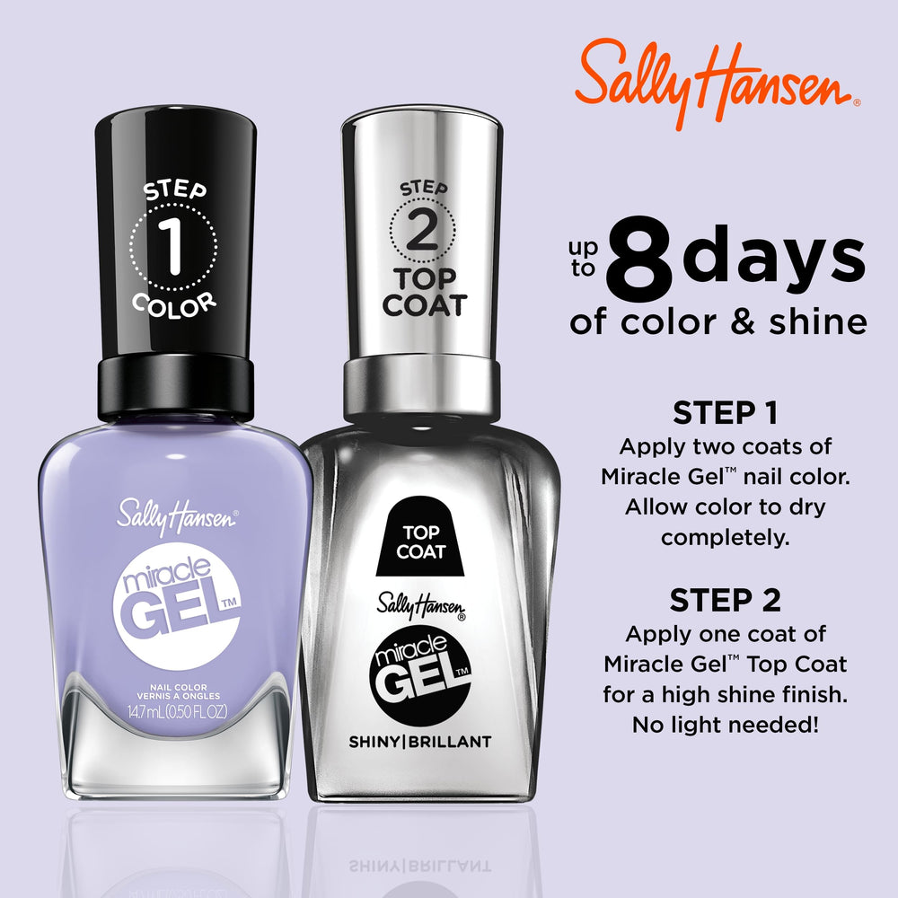 Brush stroke of Sally Hansen Miracle Gel showing smooth texture and easy application benefit
