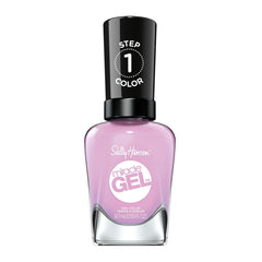 Sally Hansen bottle front packaging showing orchid pink and glossy finish benefit