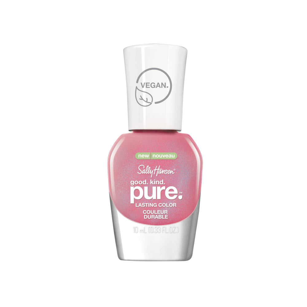 Sally Hansen Mystic Topaz front bottle showing iridescent pink shade and glossy finish benefit