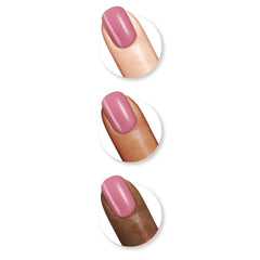 Sally Hansen brush stroke of Pomegratitude demonstrating smooth application benefit
