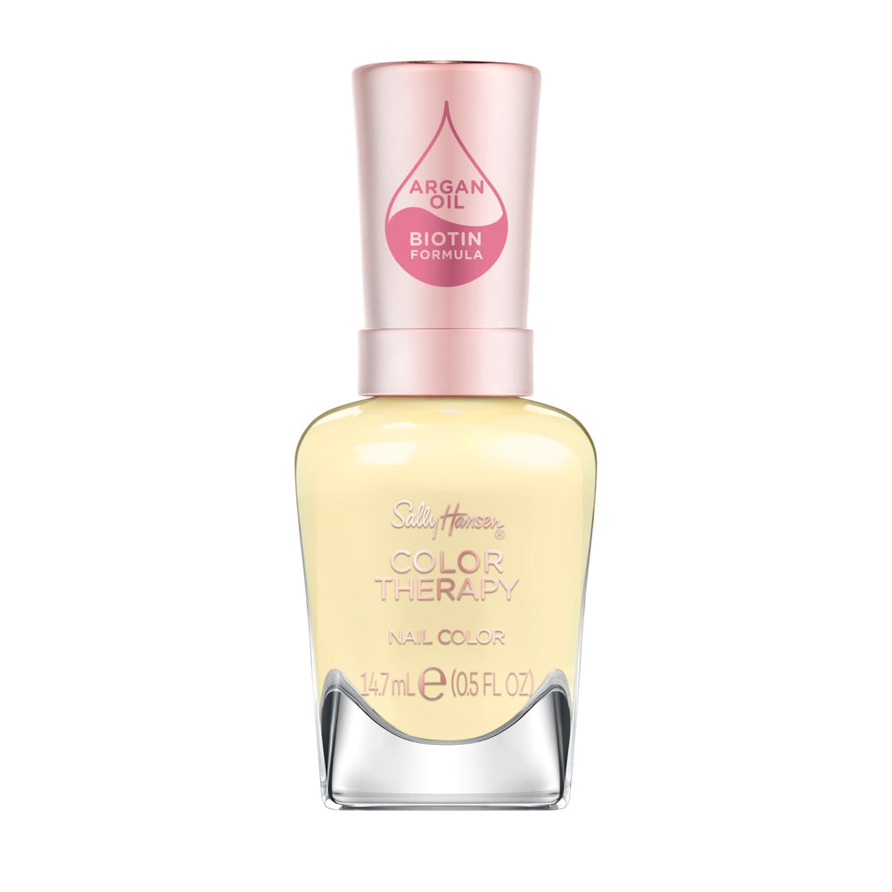 Sally Hansen Ray Of Light front bottle showing buttery yellow color and glossy finish