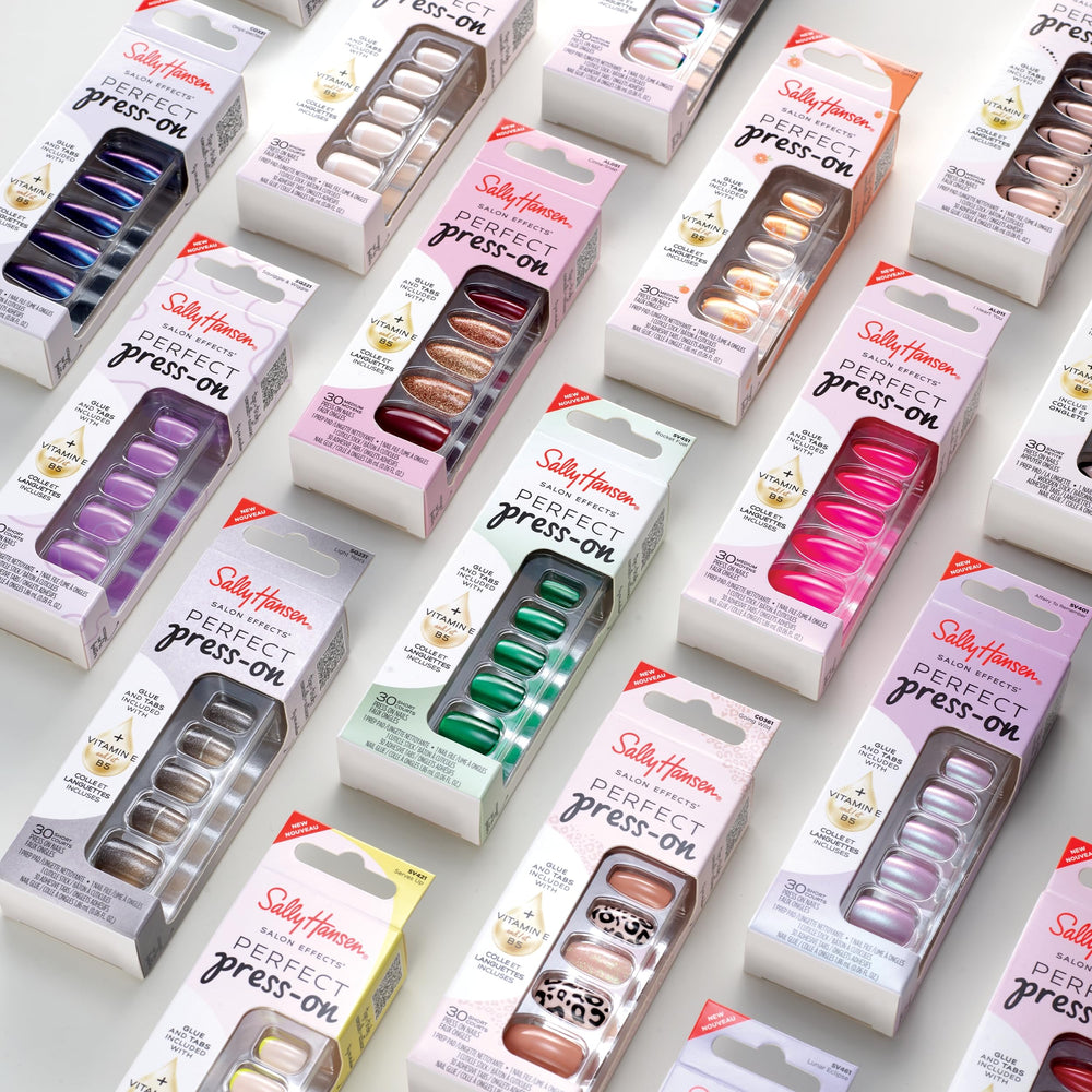 Comparison of press-on sizes from Sally Hansen to find the best fit and comfortable wear