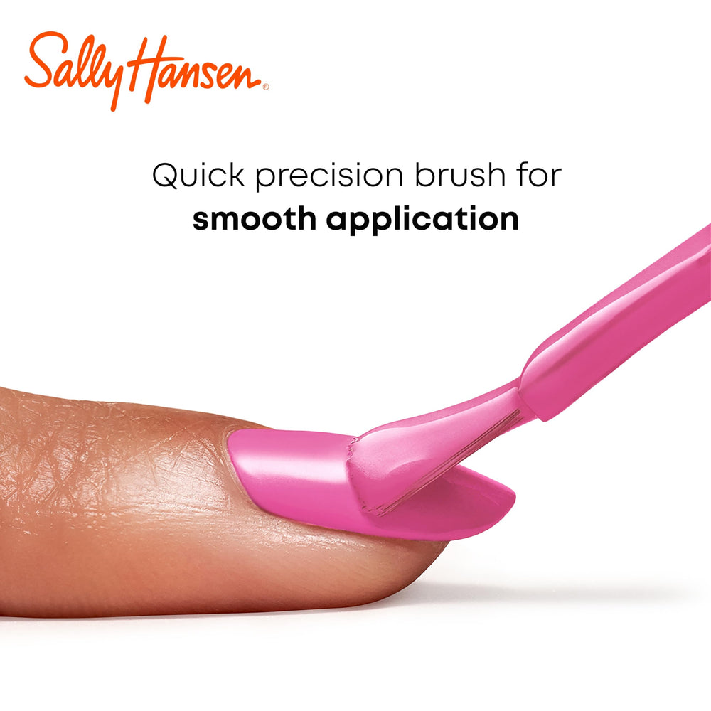 Sally Hansen nail swatch on hand demonstrating true color and wearable look benefit
