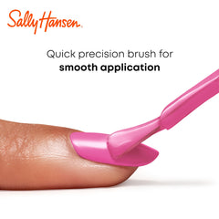 Sally Hansen nail swatch on hand demonstrating true color and wearable look benefit