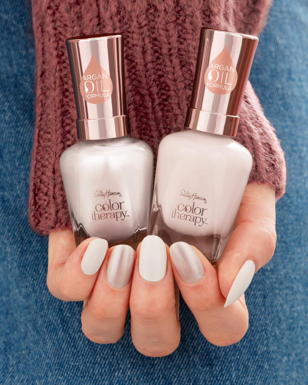 Sally Hansen close-up of nail surface showing mirror-like gloss benefit
