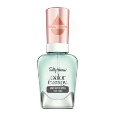 Sally Hansen bottle front view showing clear top coat and brand for glossy finish