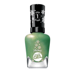Sally Hansen bottle front packaging showing green glitter shade and brand