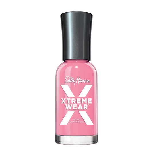 Sally Hansen bottle front view showing vibrant watermelon color and glossy finish