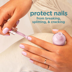 Close-up of Sally Hansen polish texture highlighting glossy shine