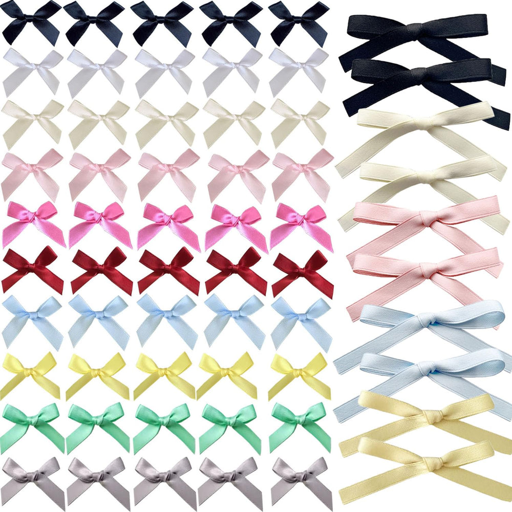 SALOCY front packaging showing 60-piece bow set and color variety